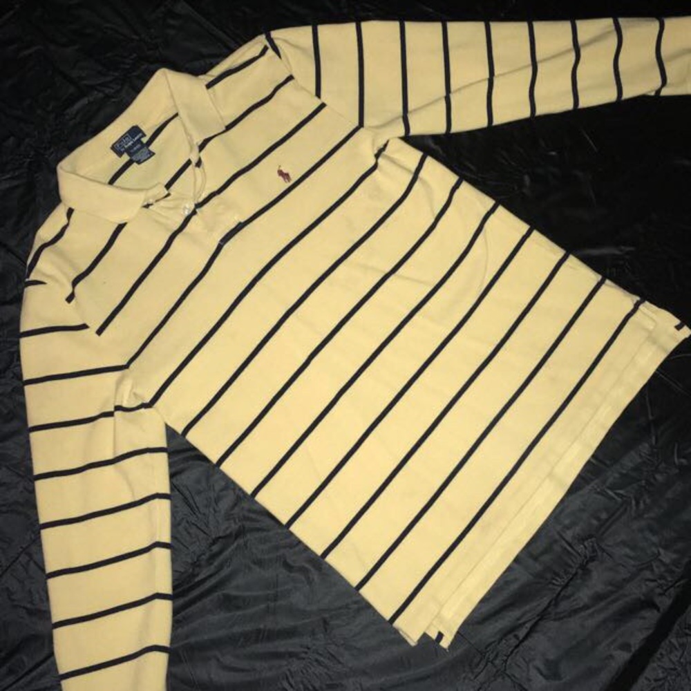 Yellow and Black Ralph Lauren long sleeve polo.